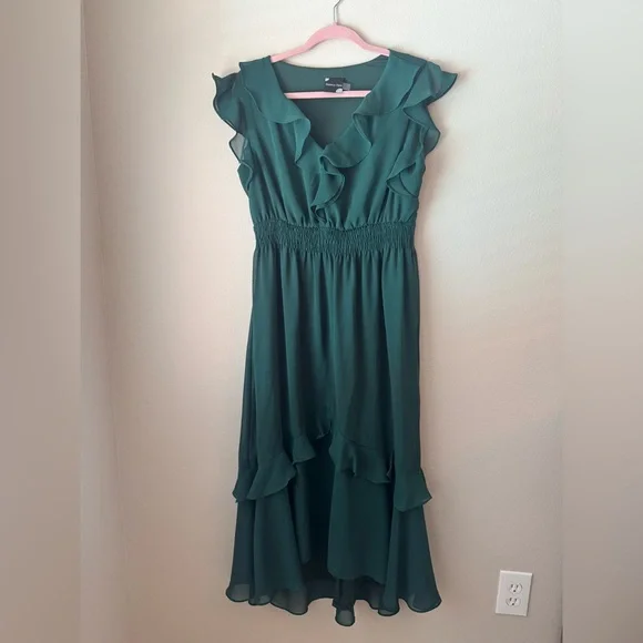 slim fit dress slacks Maison Tara 92034M - Long Chiffon A-Line Dress